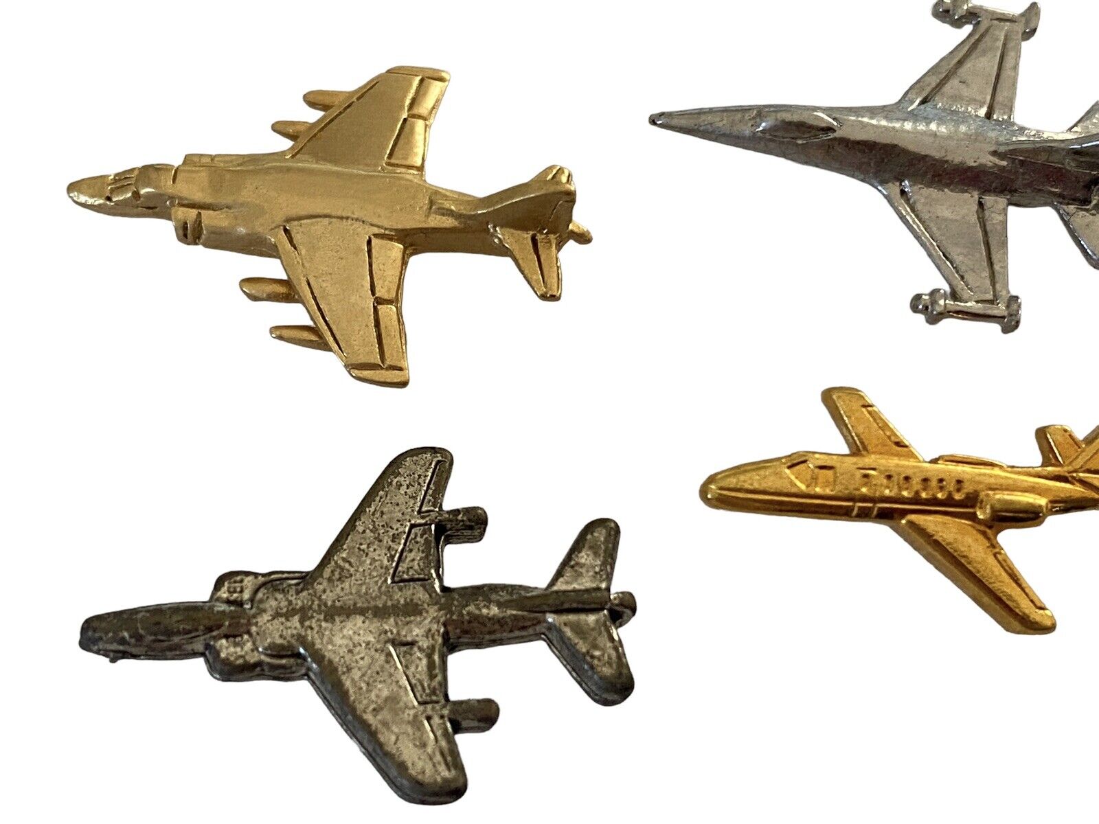 Vintage Plane Pins Set of 4 Metal - Pinbacks Not Included