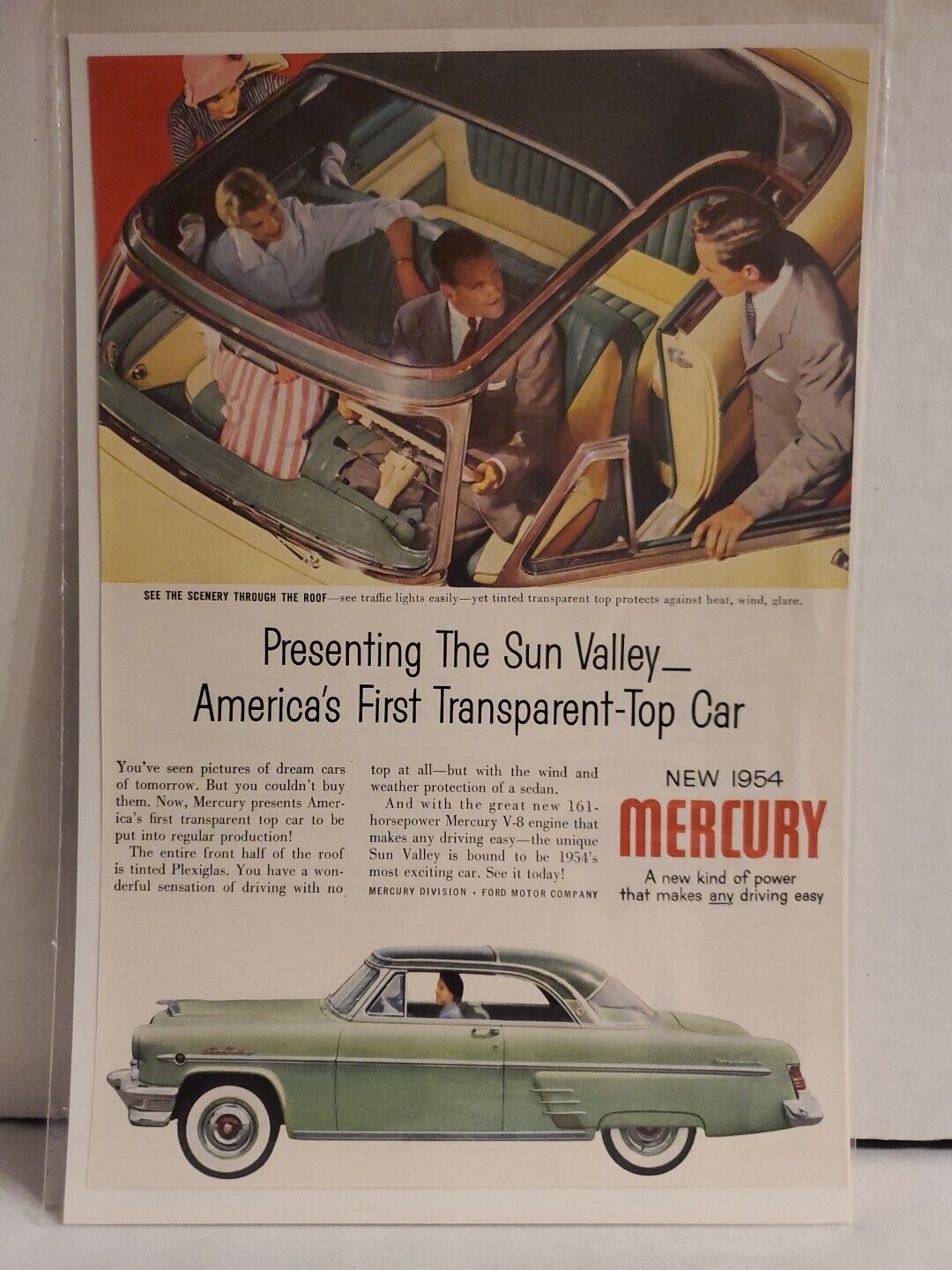 Advertisement 1954 Mercury (2 Tone Green)
