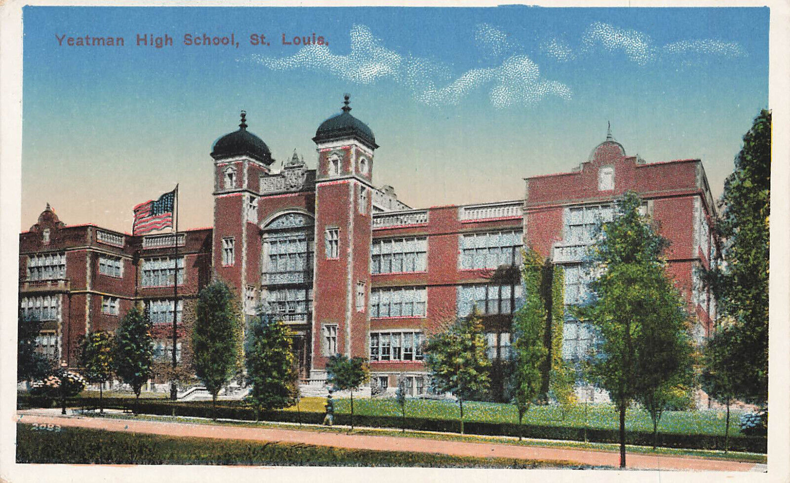 Postcard Yeatman High School St. Louis Missouri