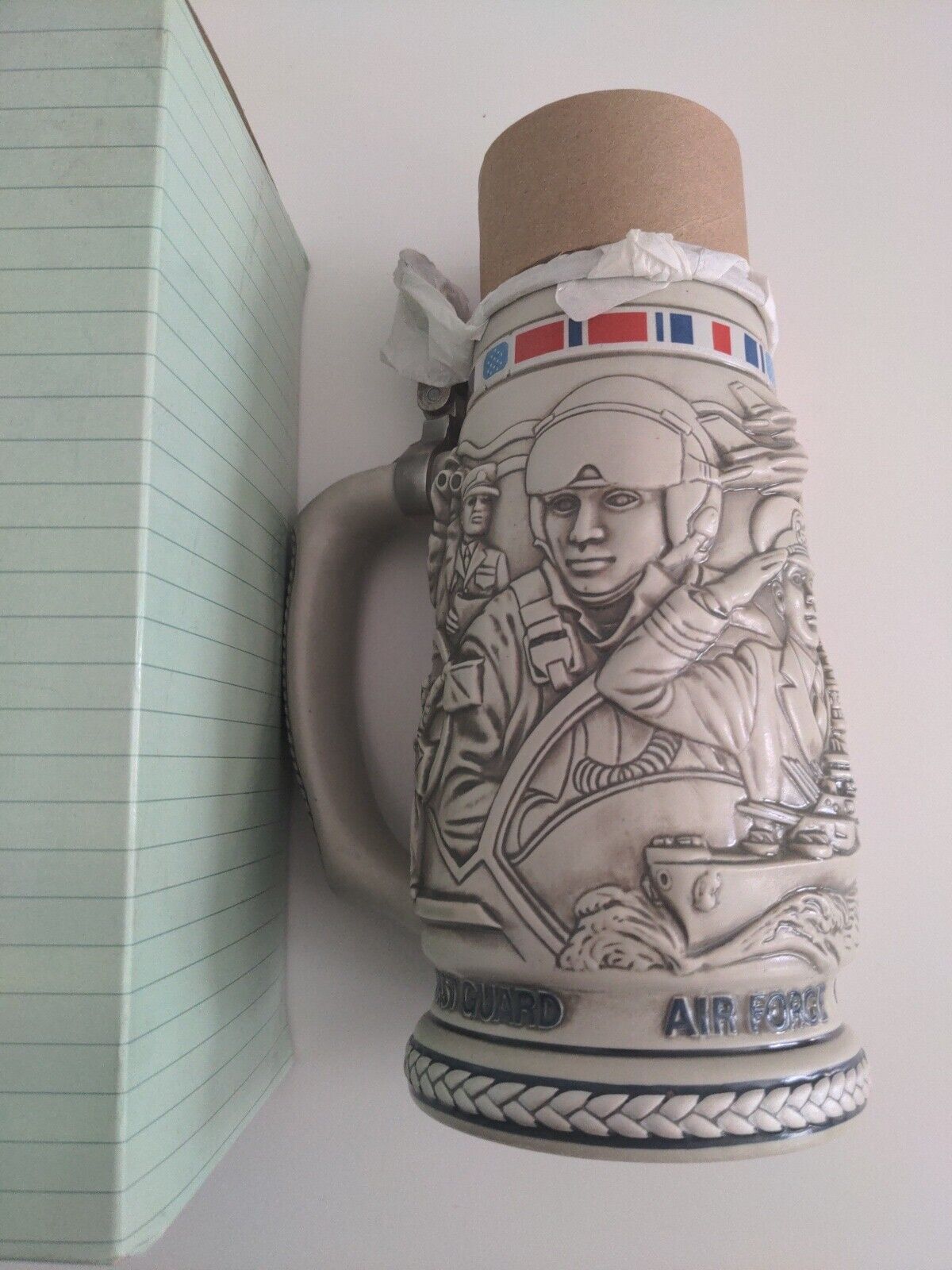 Avon Fine Collectibles 192638 1990 Tribute to the American Armed Forces Stein.