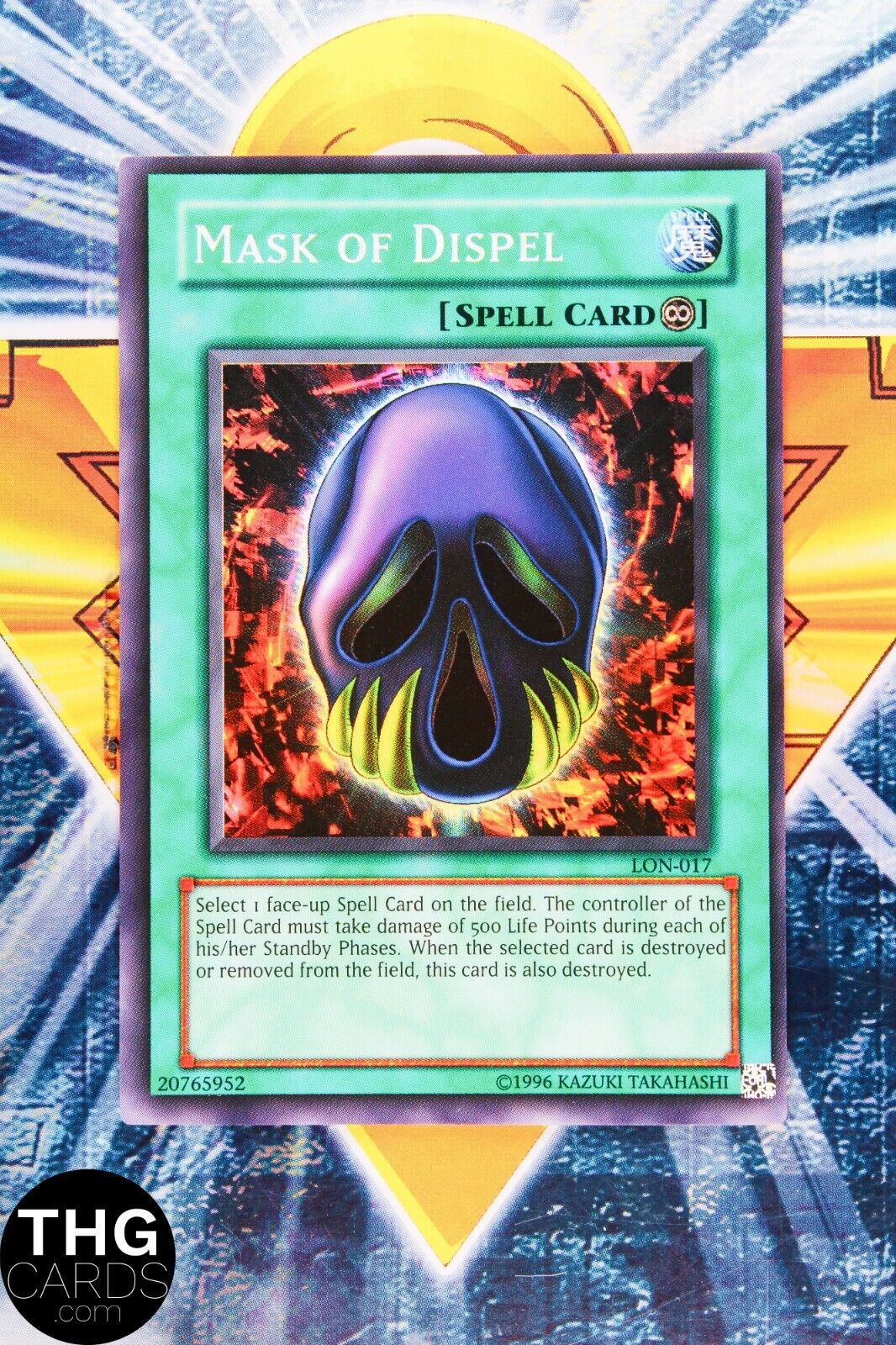 Mask of the Dispel LON-017 Super Rare Yugioh Card