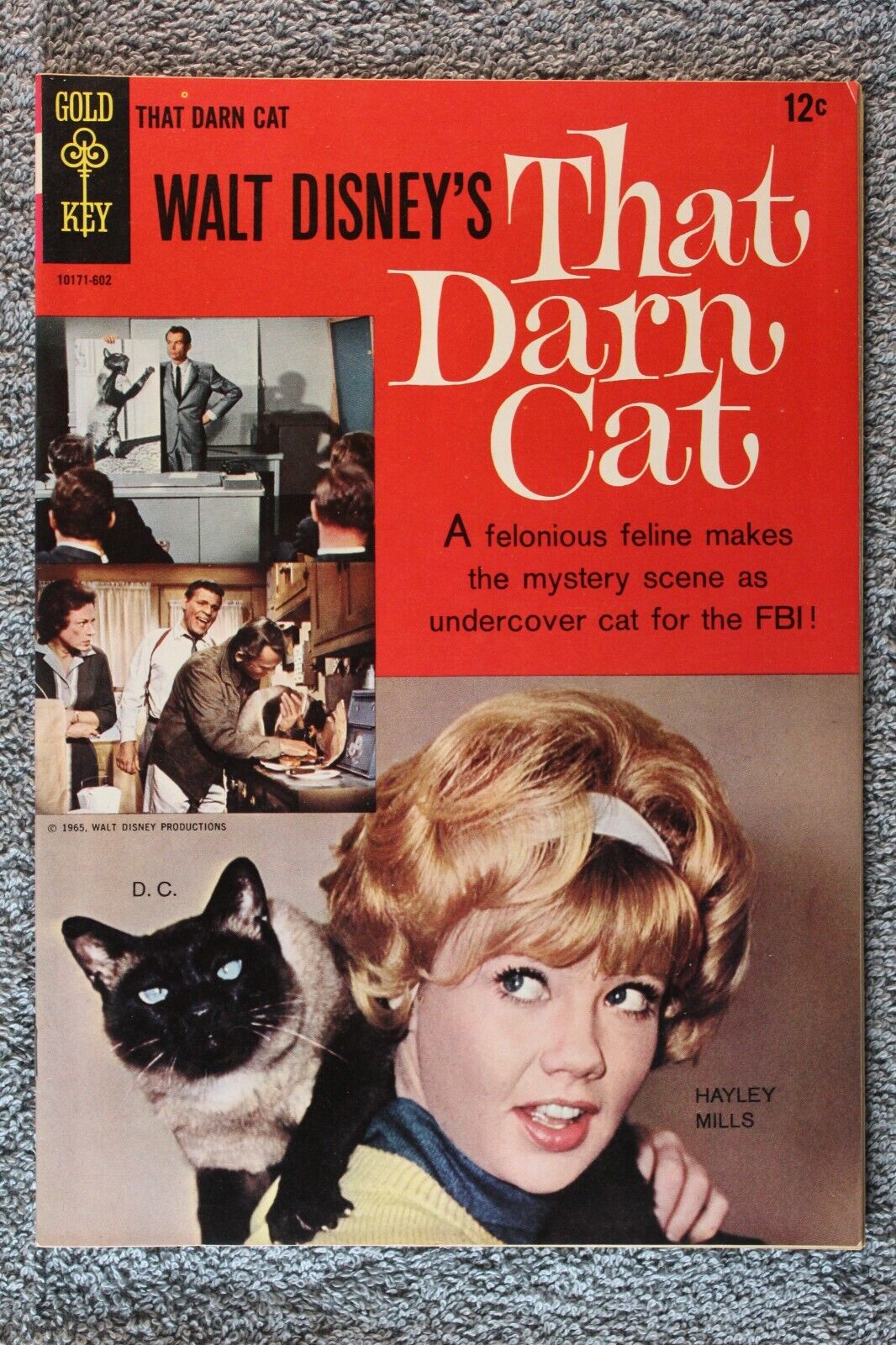 Walt Disney's That Darn Cat *1965* Gold Key Comics ~ With D.C. & Hayley Mills