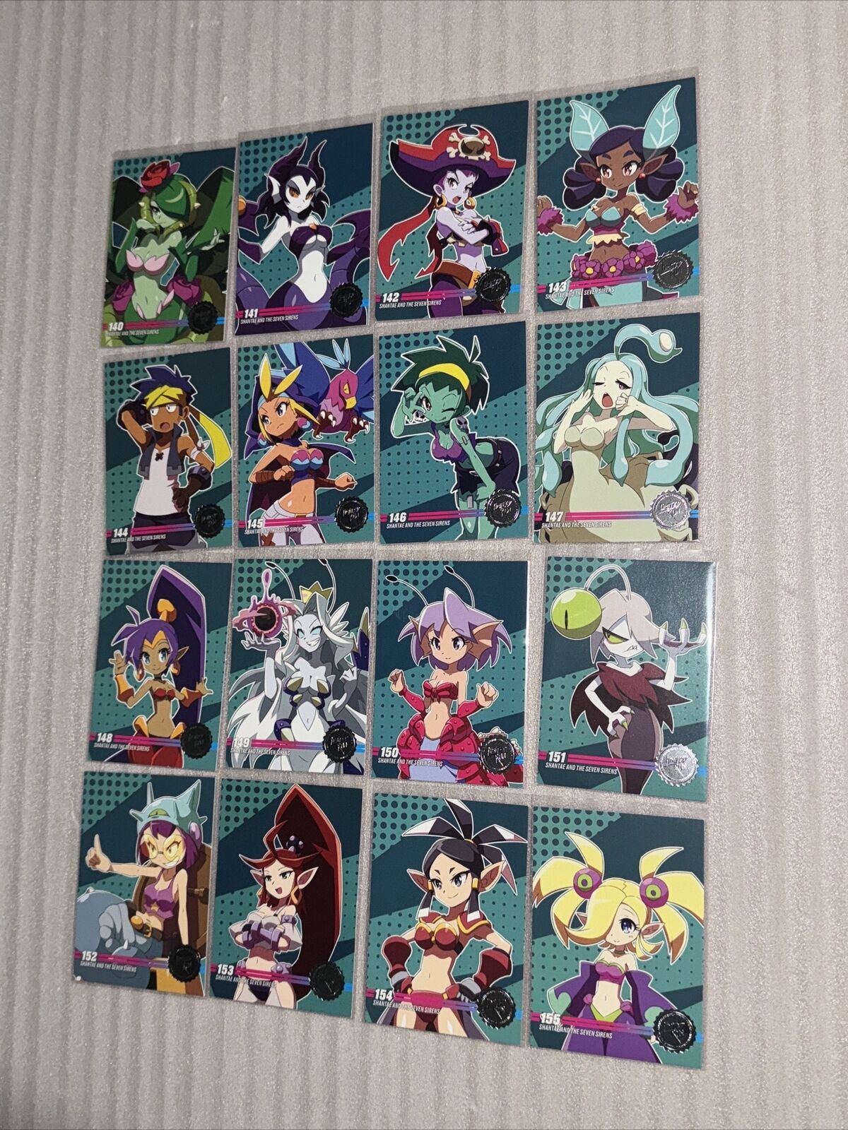 Shantae and the Seven Sirens (LRG) trading cards complete set  #140–155