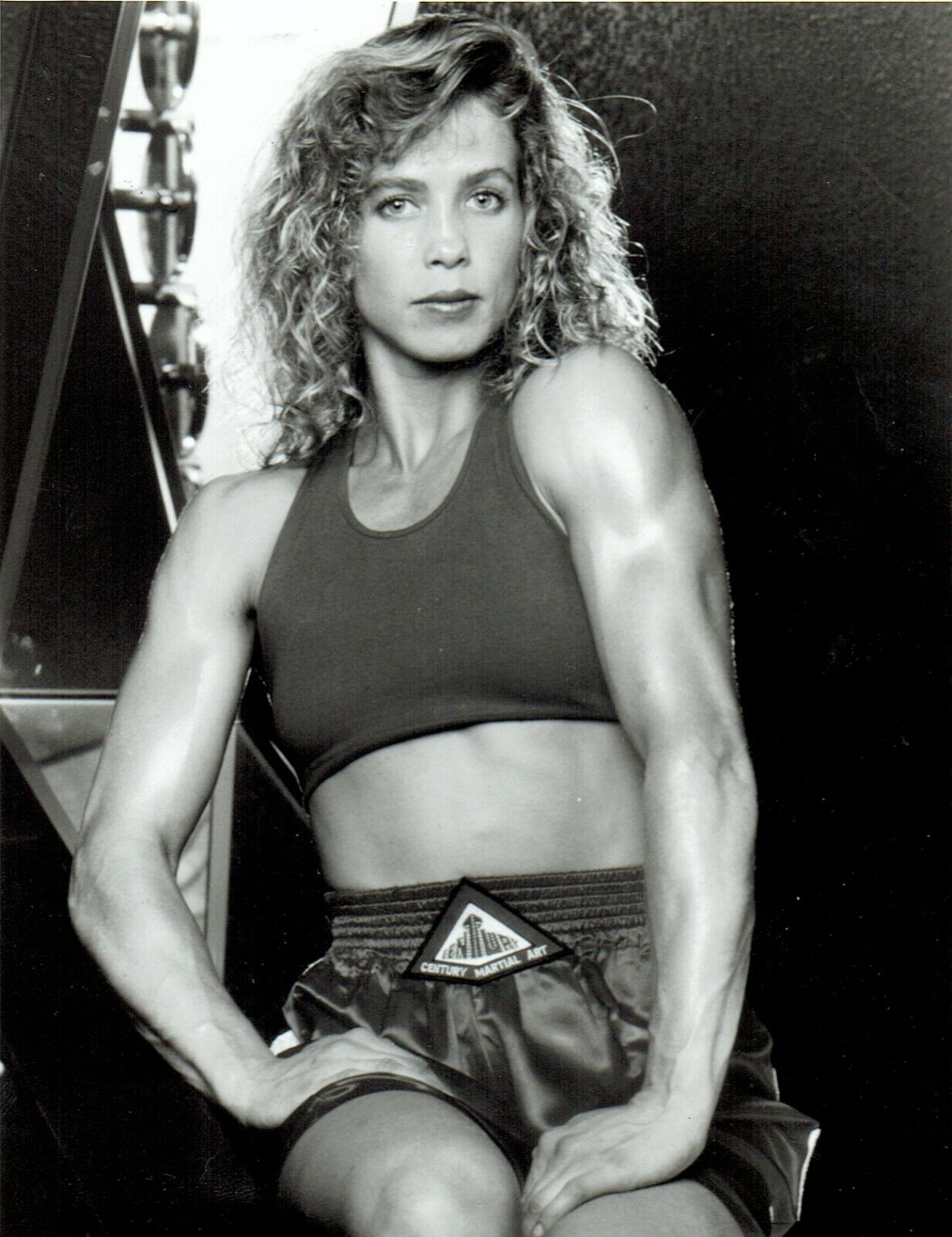 1992 Press Photo Kickboxing Champion Kathy Long