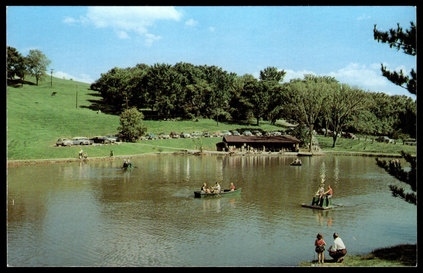 1958 Postcard c1958 Schenk Lake Oglebay Park Wheeling West Virginia WV Postcard