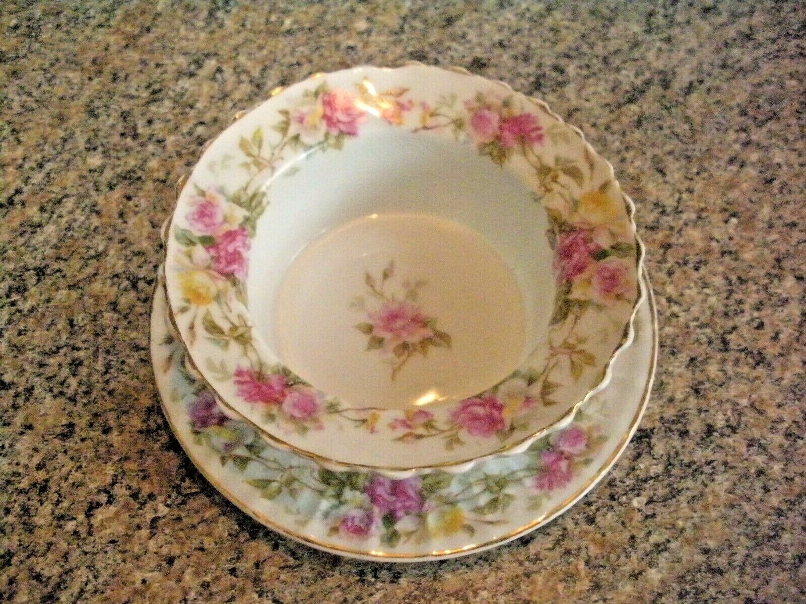 Carl Tielsch (C.T.) Antique Queen Anna Dessert Bowl and Saucer, 1875-1909