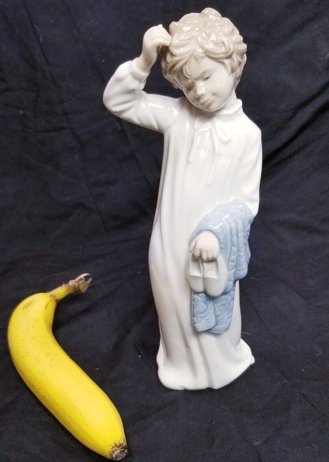 Vintage Lladro Boy with slippers Figurine #232 Porcelain glossy figurine nao