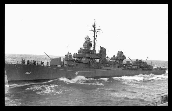 USS Strong DD-467 postcard US Navy Destroyer
