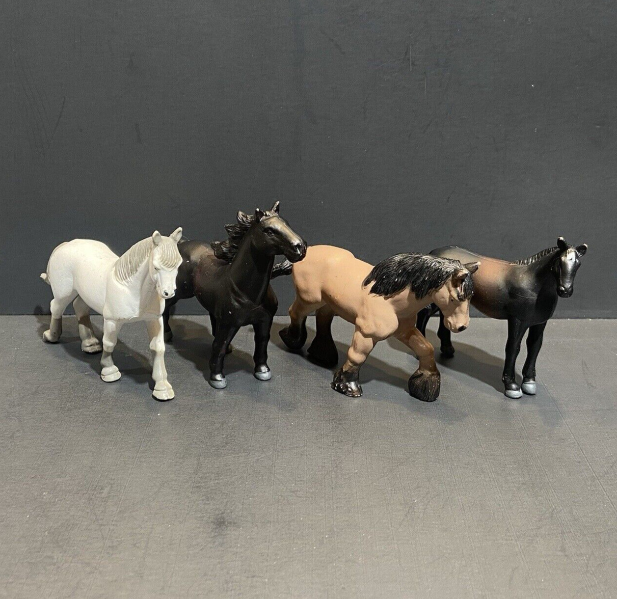 VTG Funrise Horse Horses Figurines 1988 - 1991 Lot of 4 Miniature Plastic Toys