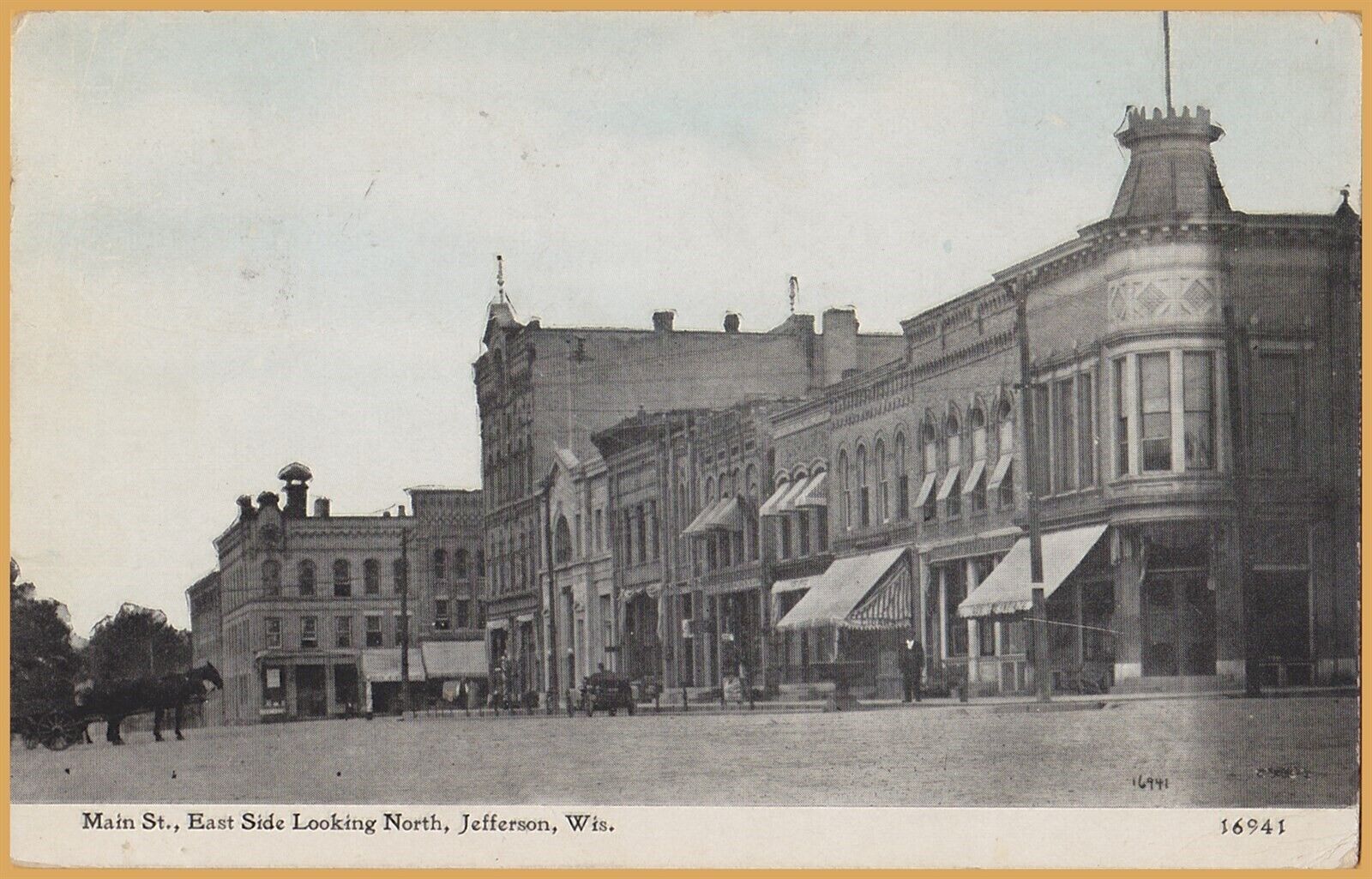 Jefferson, Wis., Main Street, East Side Looking North - 1915