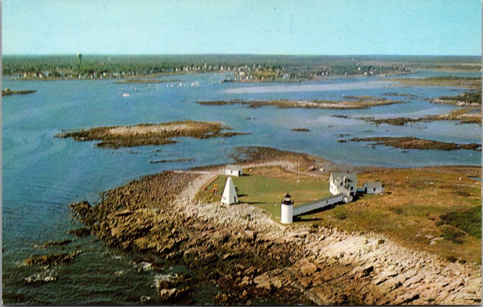 Postcard Cape Porpoise Maine Goat Island Lighthouse Vintage Unposted