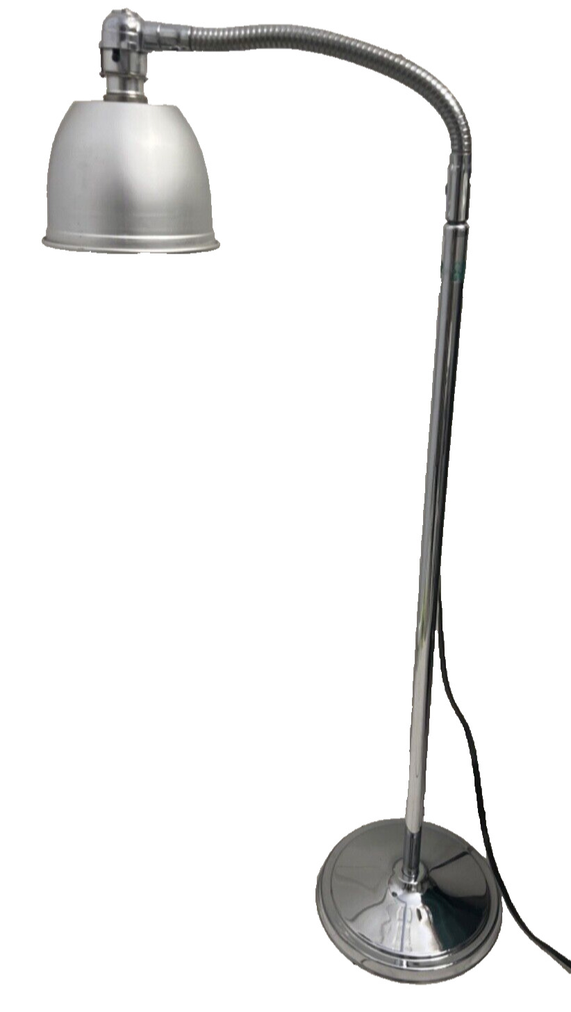 Vintage CHROME adjustable AJUSC LOC SHINES ARTICULATING Floor Lamp 39\