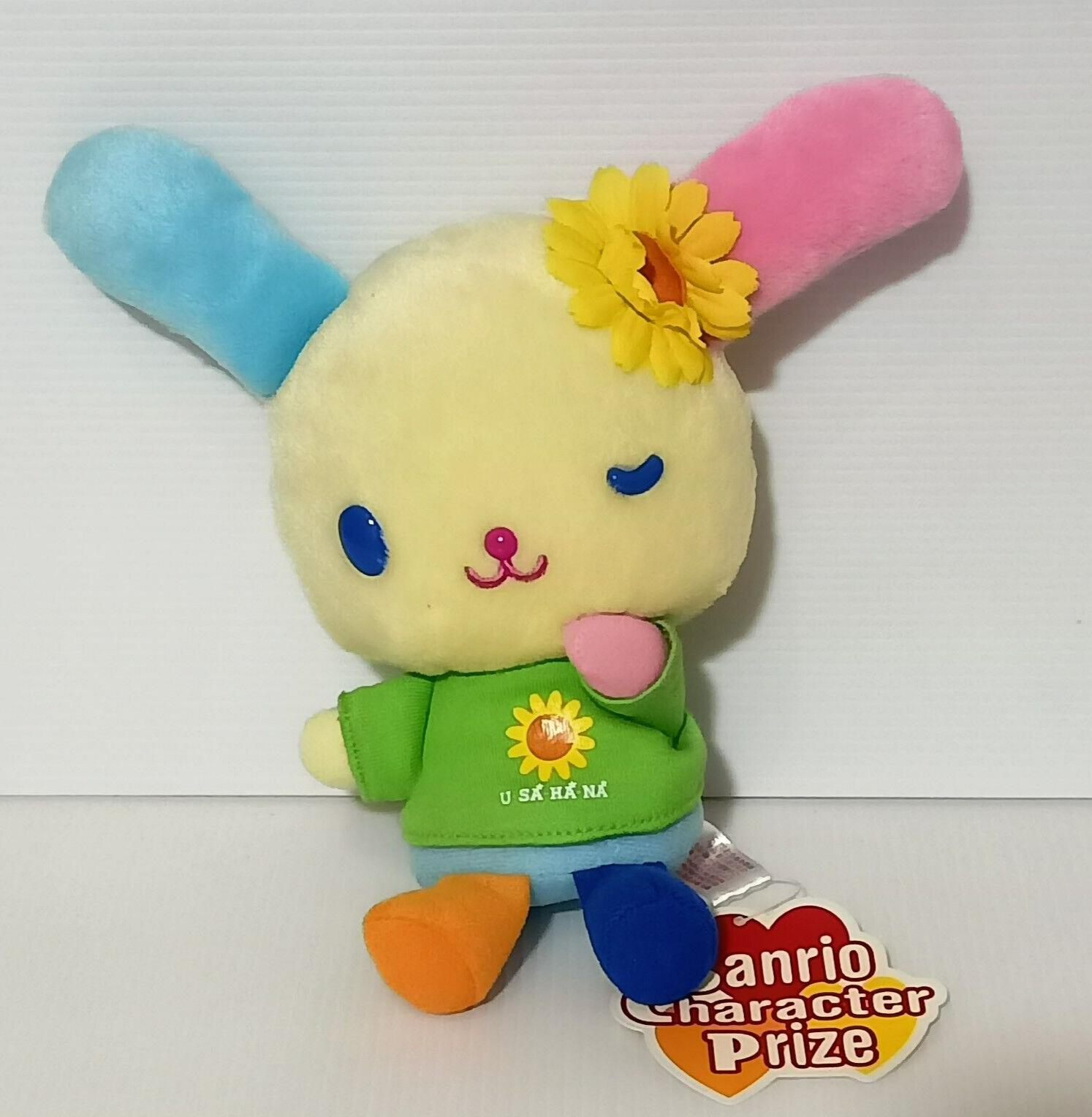 Sanrio Usahana Rabbit Winking Plush Doll Toy Eikoh  2004 Japan TAG 6\