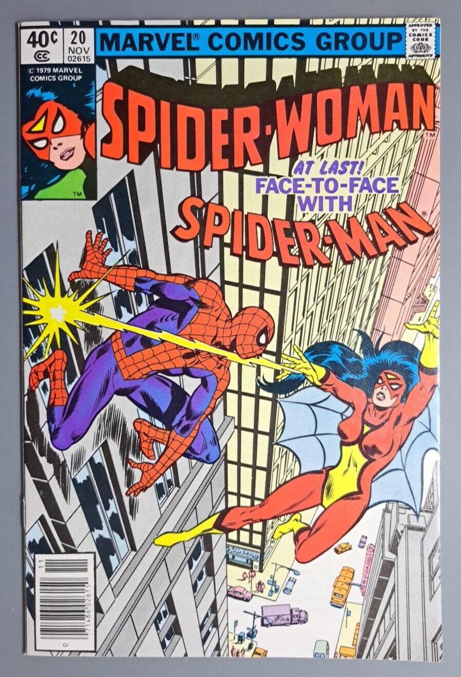 Spider-Woman #20 Spider-Man 1st Meeting Marvel 1979 HIGH GRADE Newsstand
