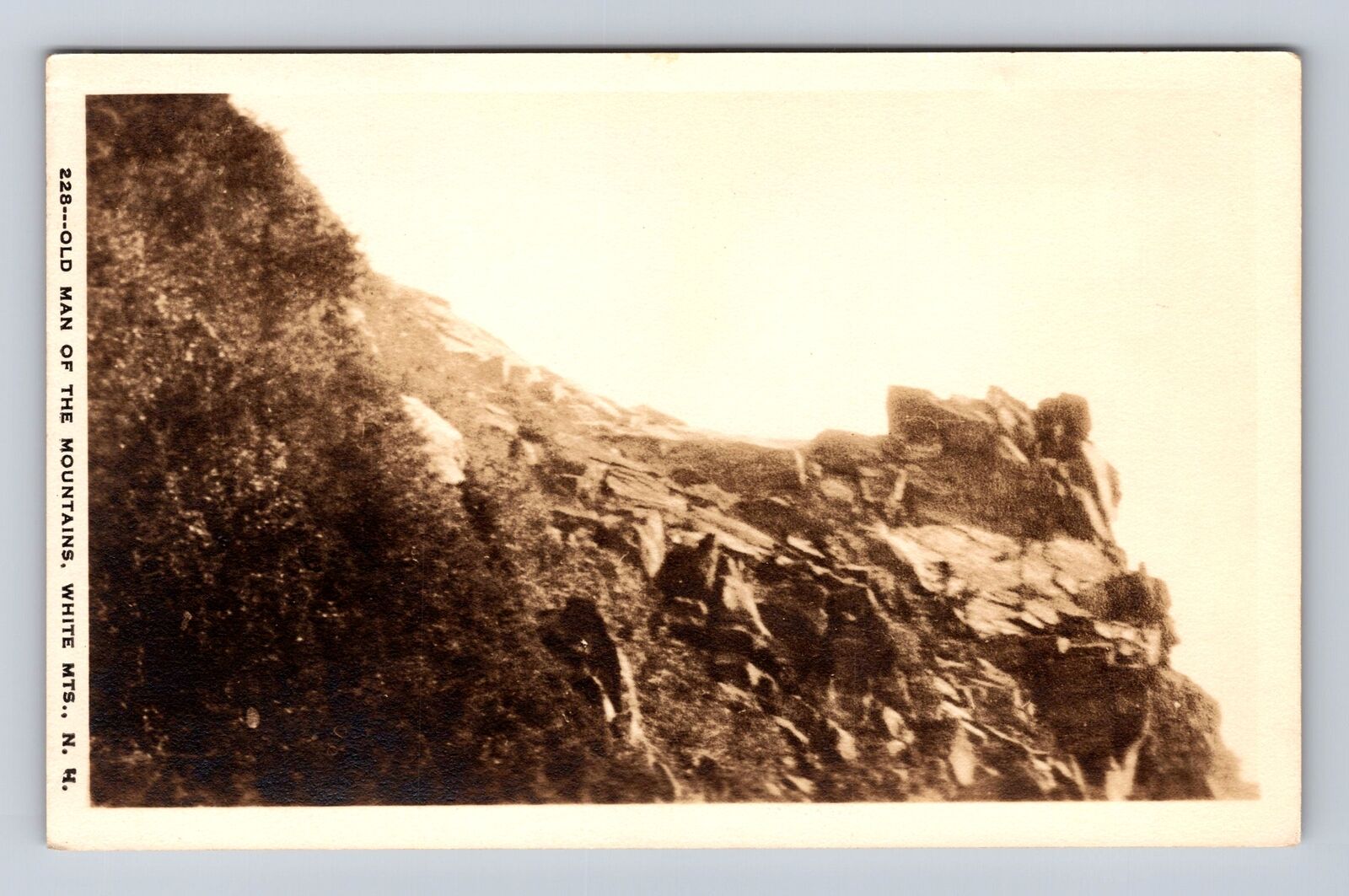 White Mountains NH- New Hampshire, Old Man Of The Mountains, Vintage Postcard