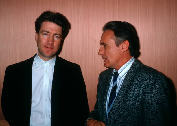 Director David Lynch and Dennis Hopper 1987 OLD PHOTO 1