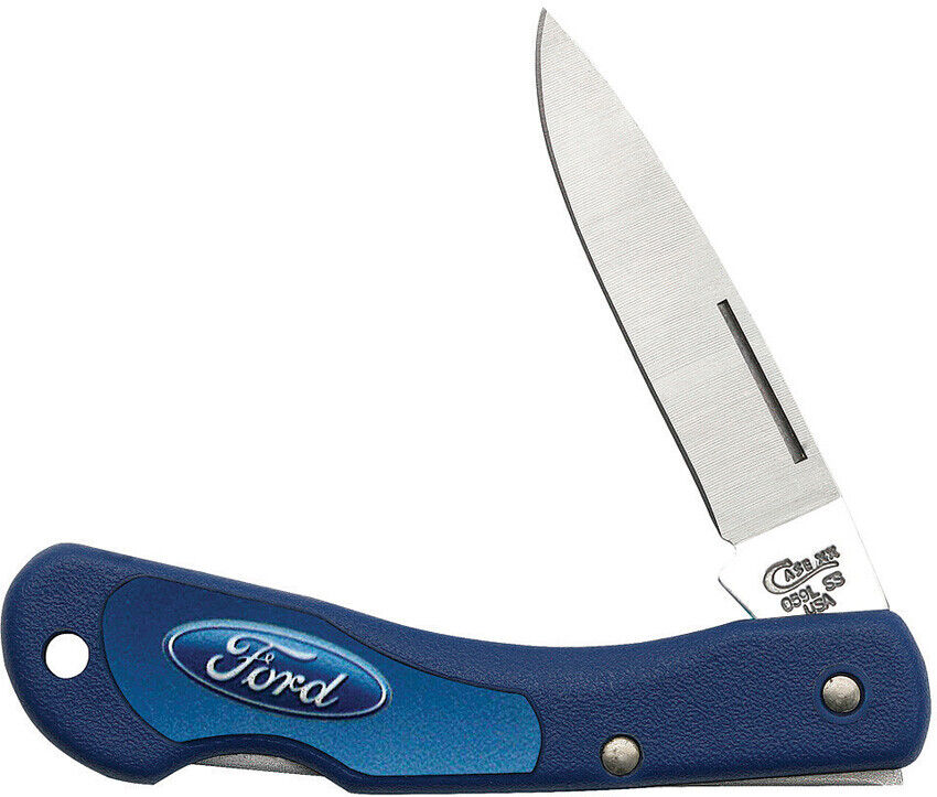 Case Cutlery Ford Logo Mini Blackhorn Blue Handle Folding Pocket Knife EDC 14311