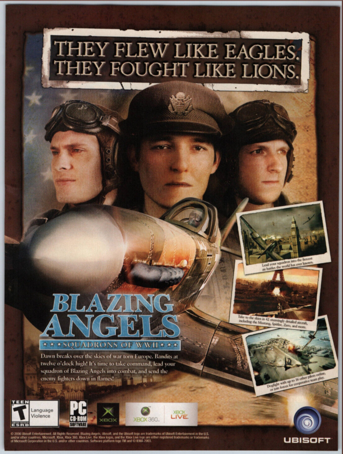 Blazing Angels Ubisoft - Video Game Print Ad / Poster Promo Art 2006