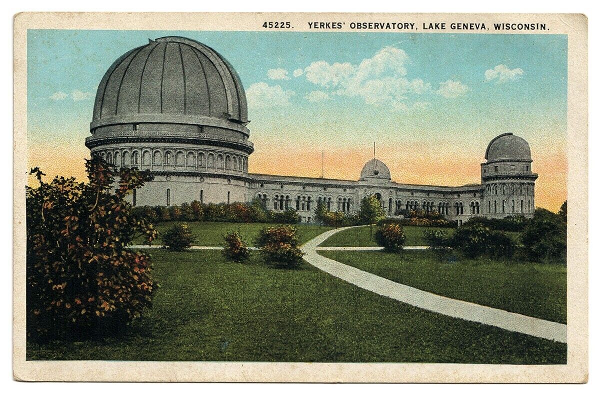 Antique Postcard Yerkes\' Observatory Lake Geneva Wisconsin WI
