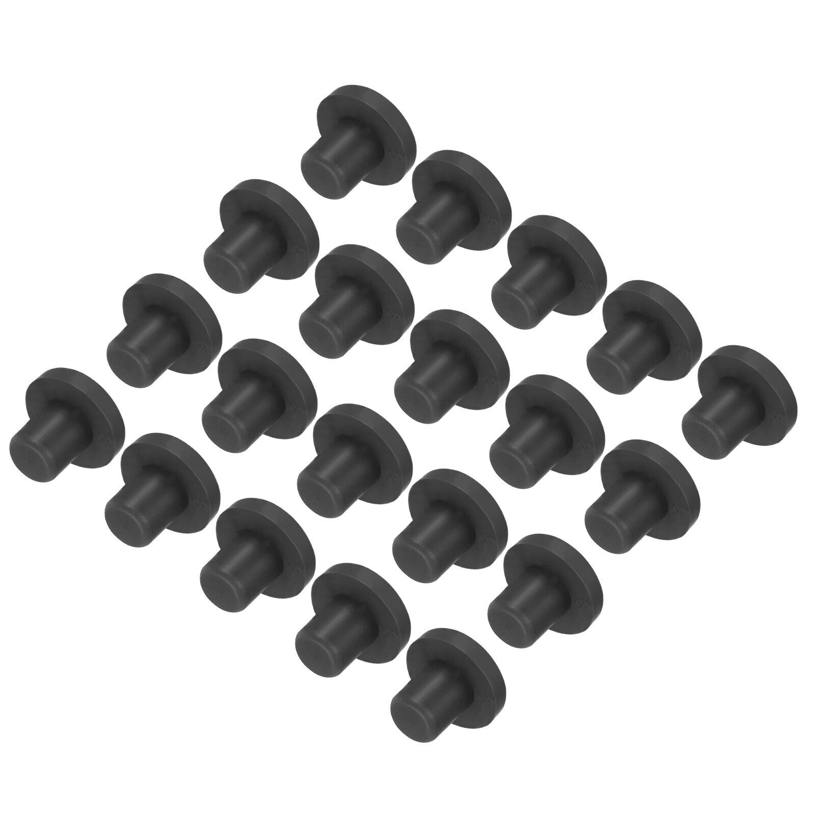20pcs High Temp Silicone Plug Mount 8mm T Shaped Solid Rubber Stopper Hole Plugs