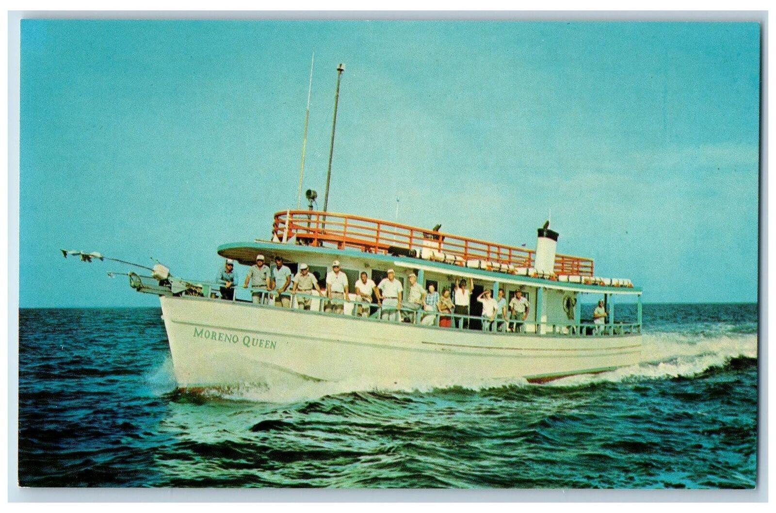 c1950's The Kelly Boat Service Inc. Moreno Queen Tourist Destin Florida Postcard