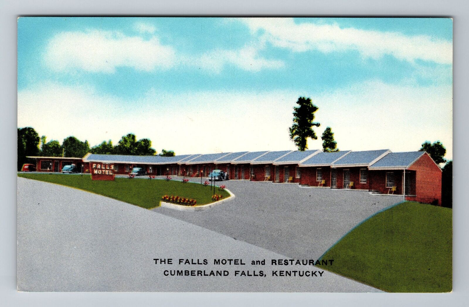 Cumberland Falls KY-Kentucky, The Falls Motel And Restaurant, Vintage Postcard