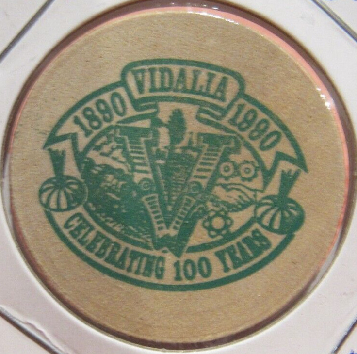 1990 Vidalia, GA Centennial Wooden Nickel - #1 Token Georgia