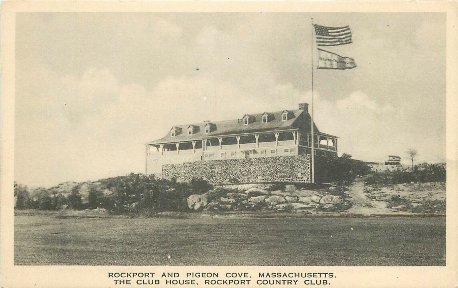 Massachusetts Rockport Pigeon Cove Club House Country Club Postcard 22-5329