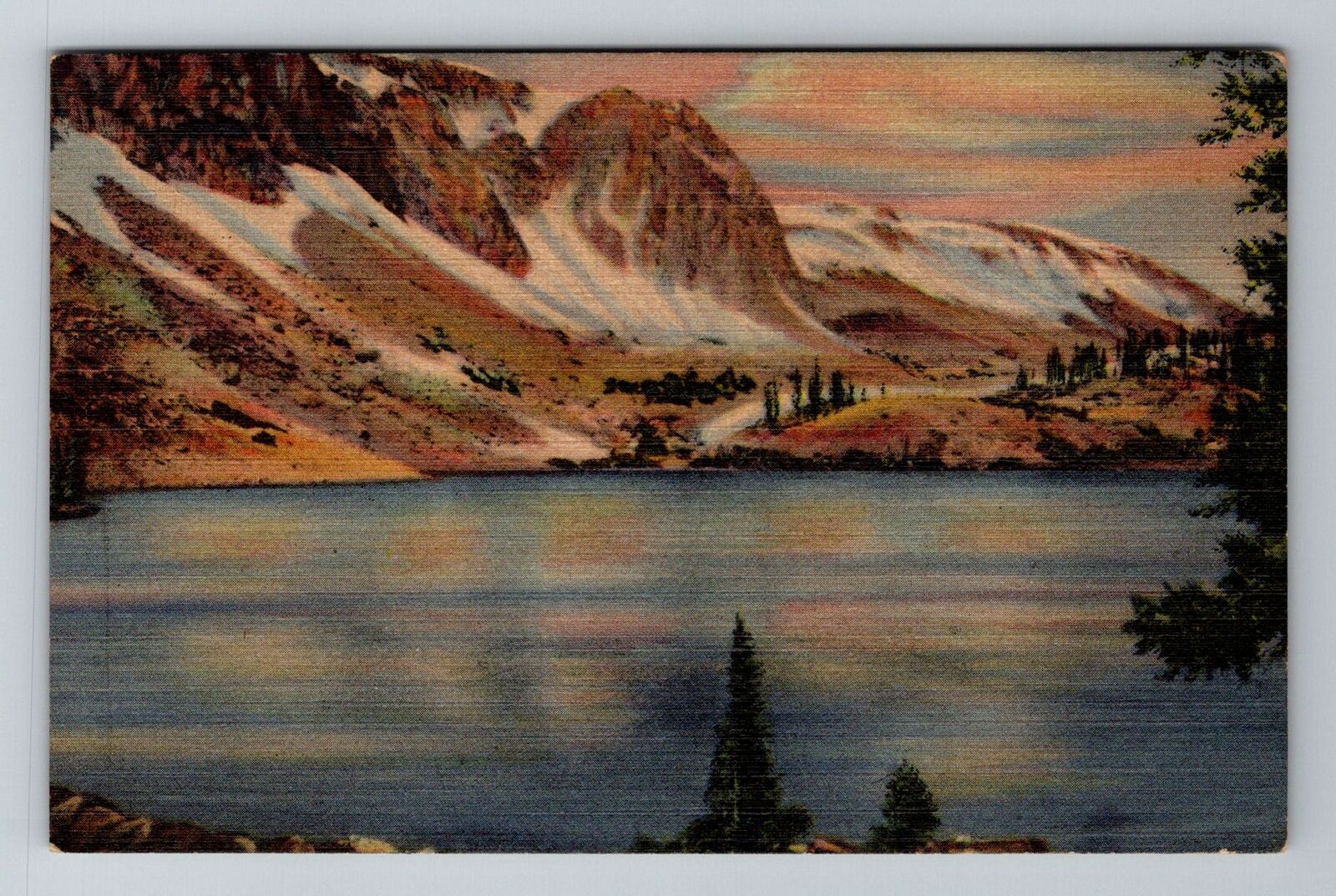 WY-Wyoming, Lake Marie, Snowy Range, Lake Marie, Vintage c1946 Souvenir Postcard