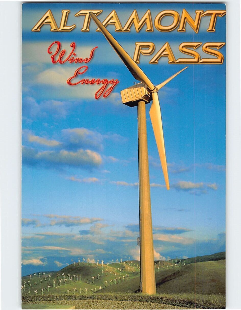 Postcard Wind Energy Altamont Pass California USA