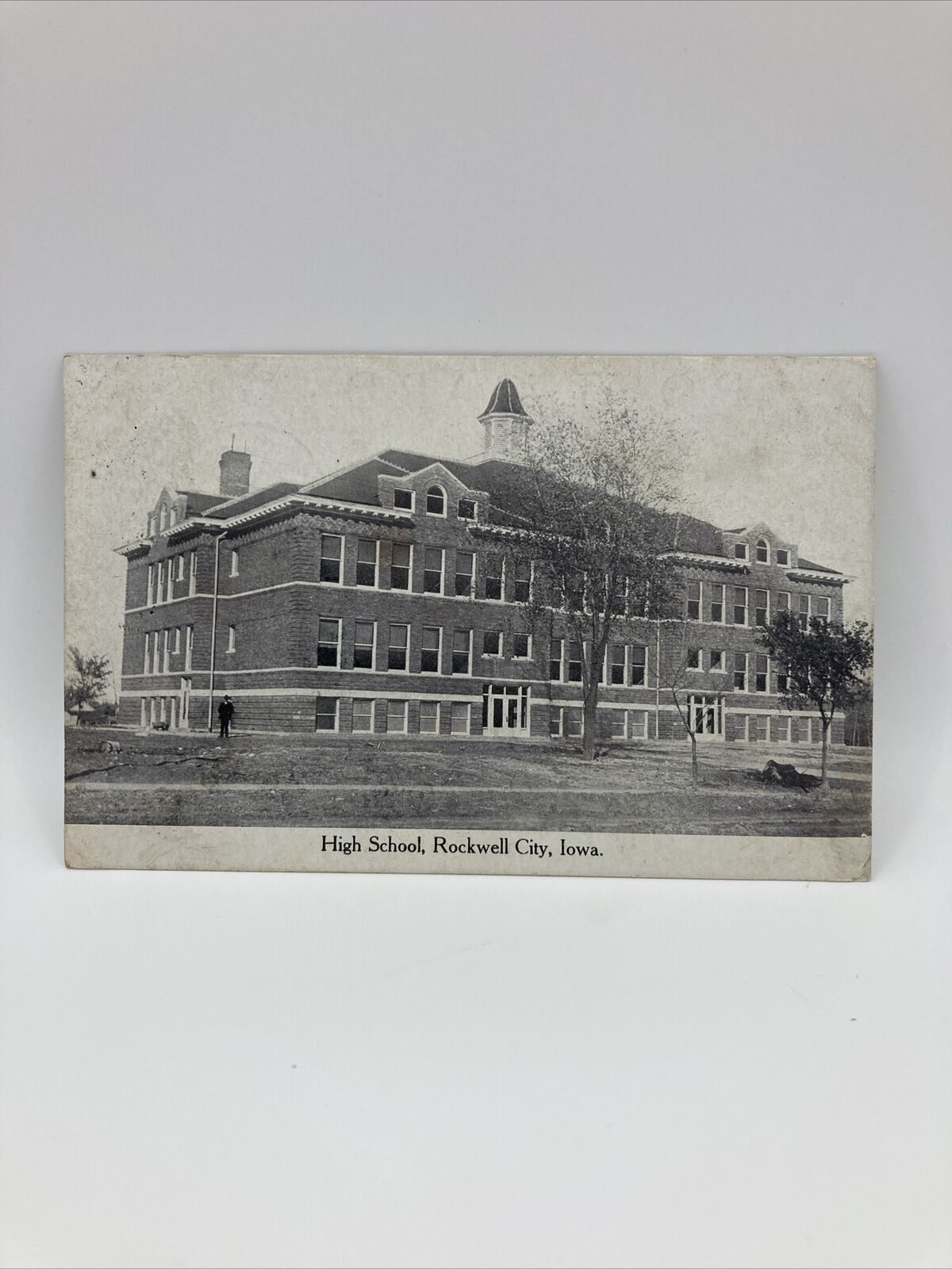Vintage Postcard High School, Rockwell City, Iowa IA