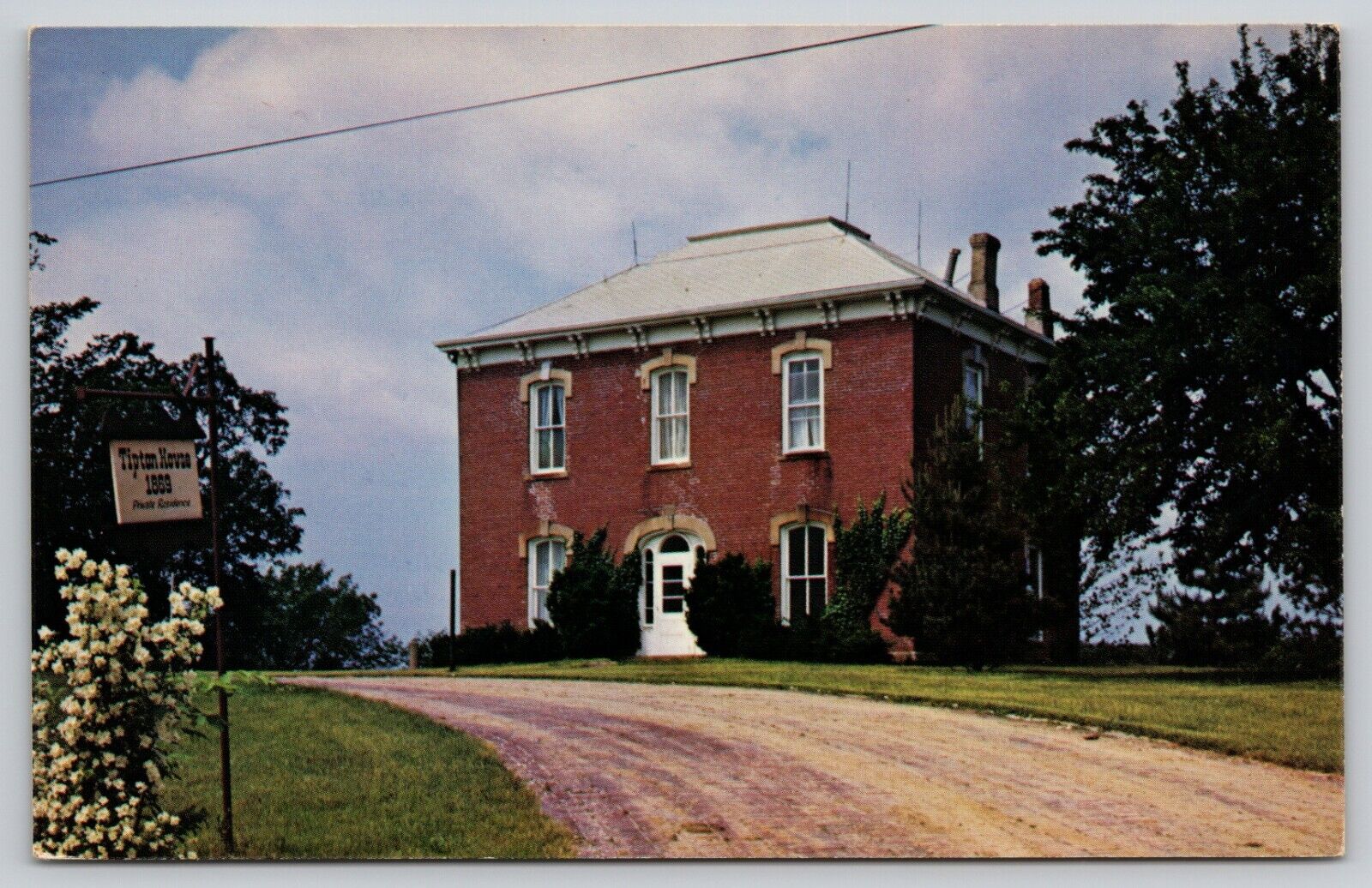 Postcard NE Tipton House Italianate In Style U.S. Senator T.W. Tipton