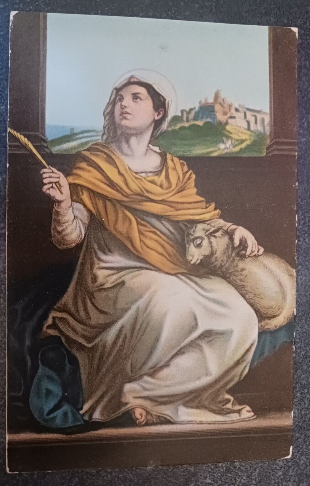 vtg postcard  S. Agnese. Andrea del Sarto Sborgi Firenze unposted art rare
