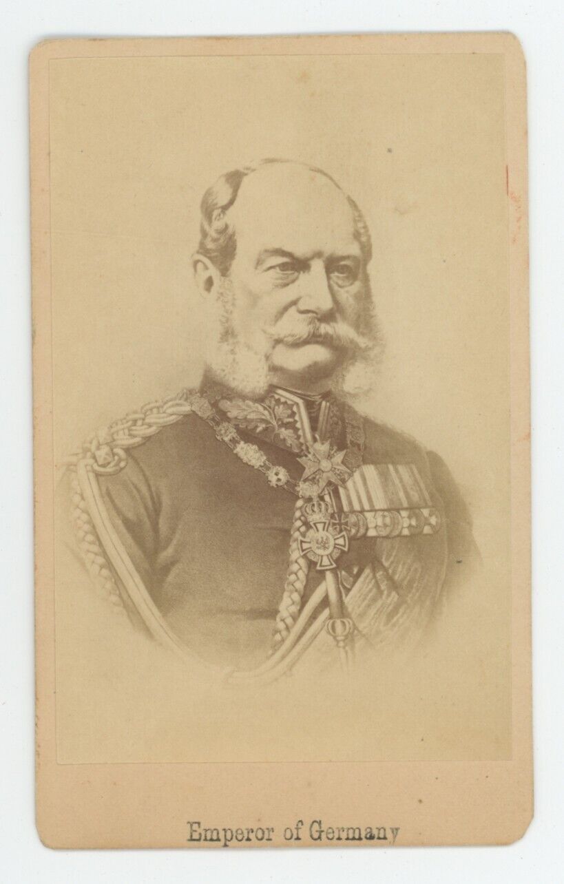 Antique CDV Circa 1870s Kaiser Wilhelm I Emperor of Germany King of Prussia