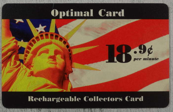 Prepaid Phone Card, Optimal Telecom, 1990\'s??, Unused