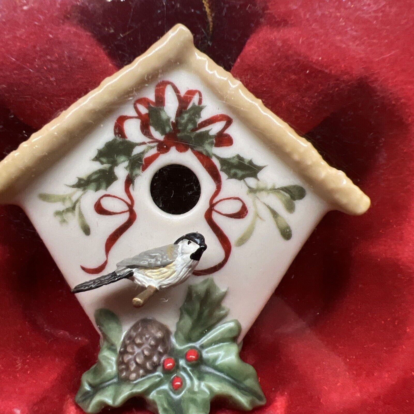 Lenox Winter Greetings Birdhouse Chickadee Christmas Ornament Mint in Box