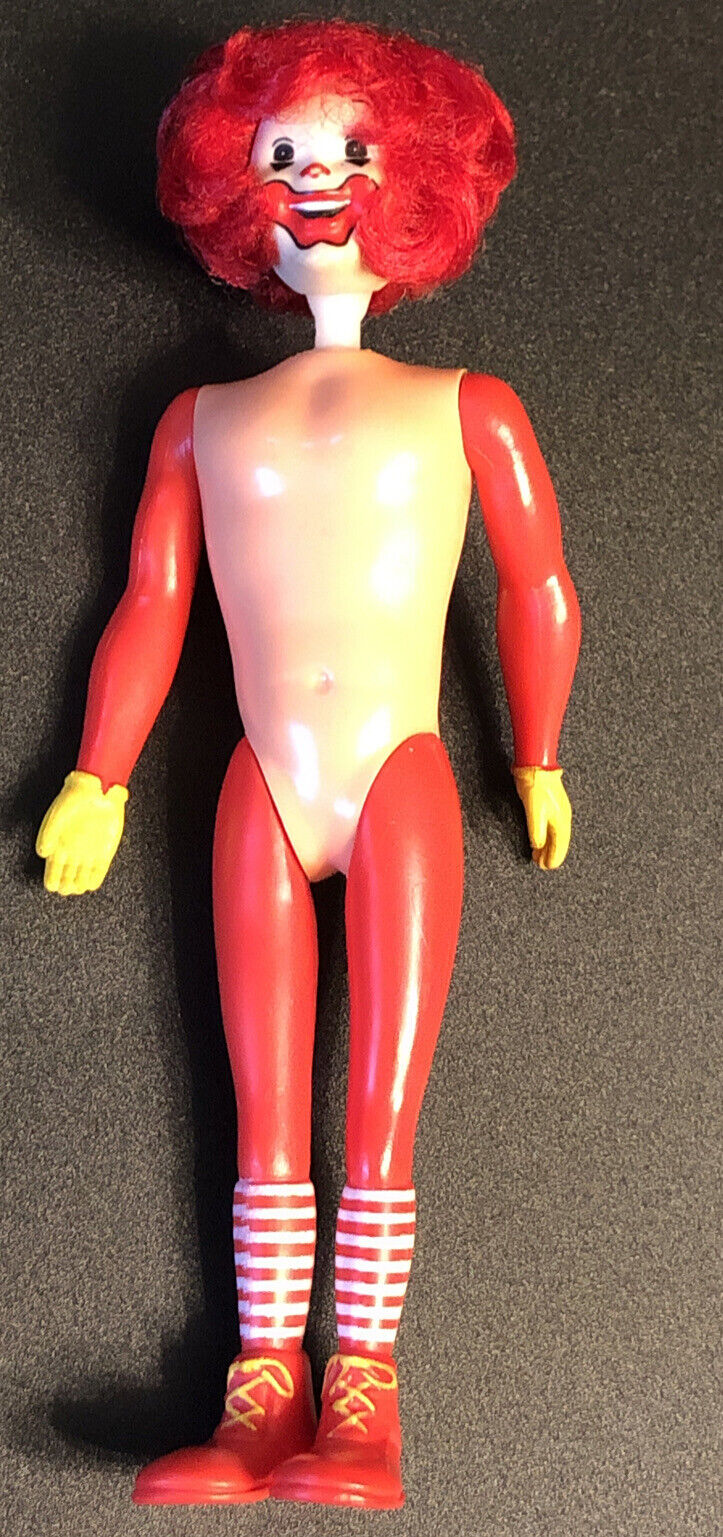 RONALD McDONALD 1976 Remco McDonald’s Figurine Toggle Head Doll No Clothes