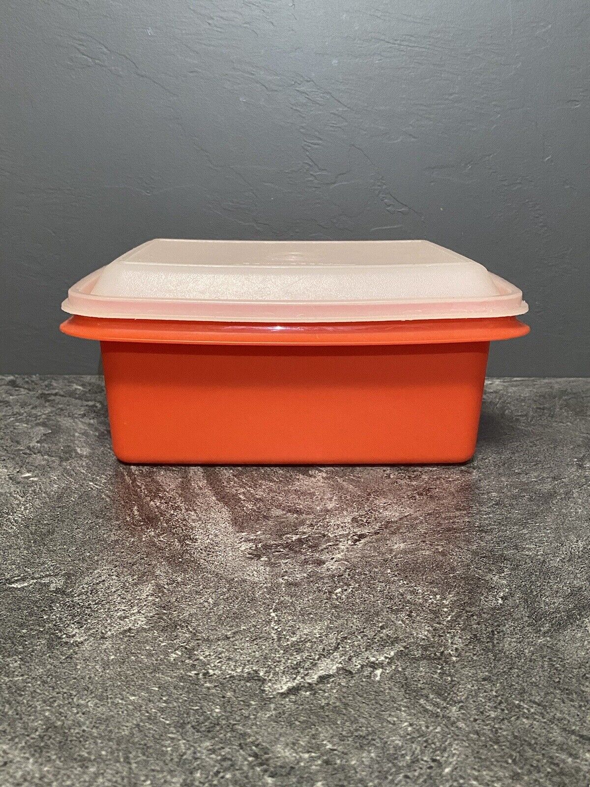 Vintage Tupperware Container - Red Freeze N Save Ice Cream Keeper & Lid 1254-18