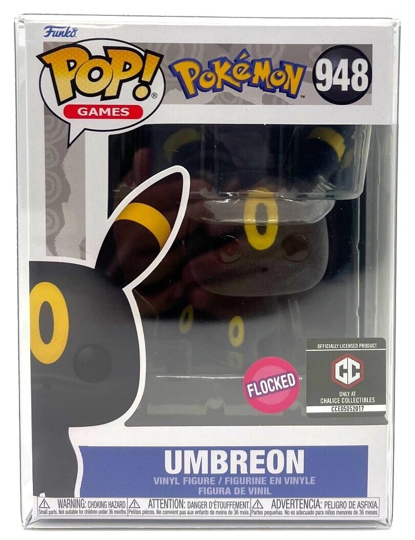 Funko Pop Games Pokémon Umbreon Flocked #948 Chalice Exclusive with Protector