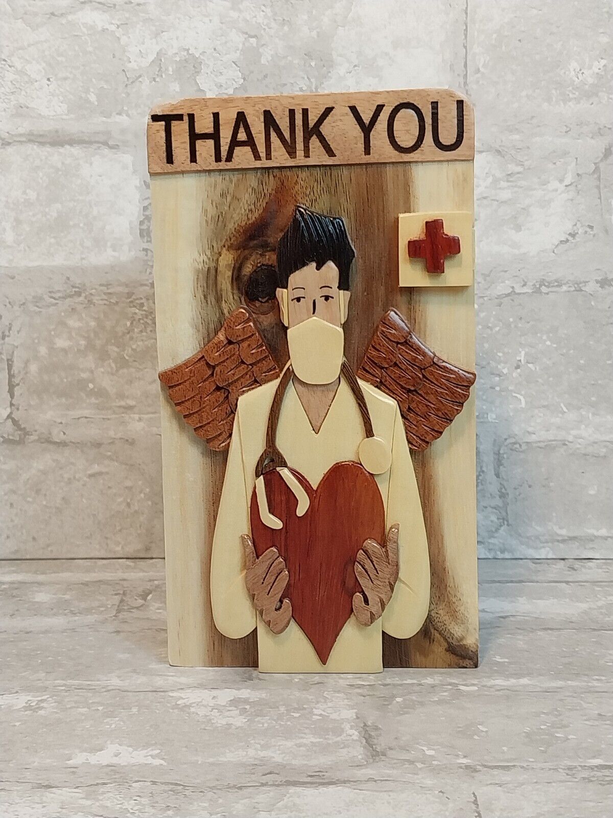 Carver Dan\'s Puzzle Box Doctor Healthcare Thank You Gift Box Wood Hand Crafted
