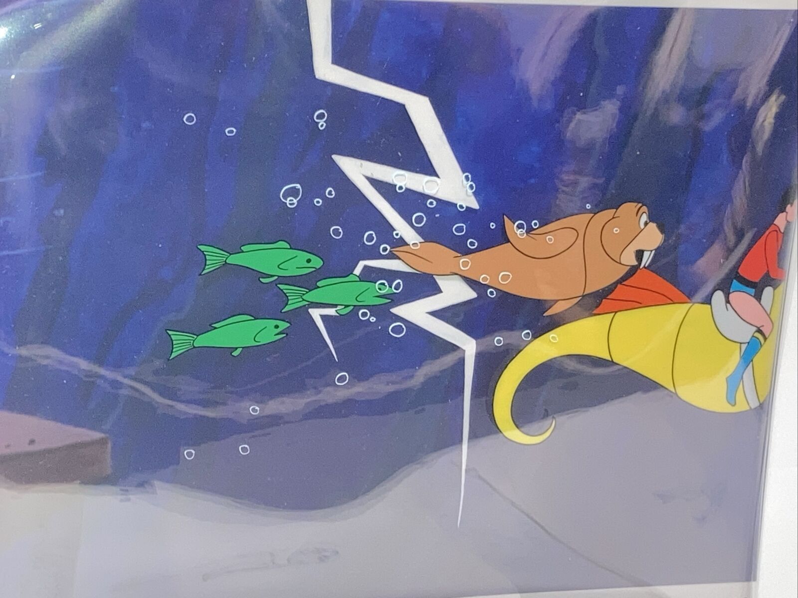 Aquaman Cel Filmation Hand Painted Production Aqualad Imp 1968 +Background