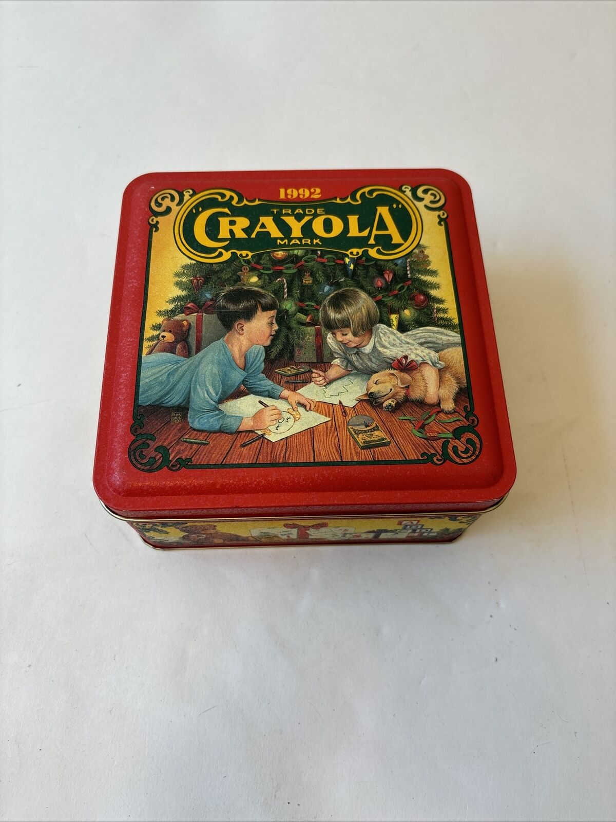 1992 Crayola Collectible Holiday Empty Box Tin Childhood Isn\'t Childhood W/O It