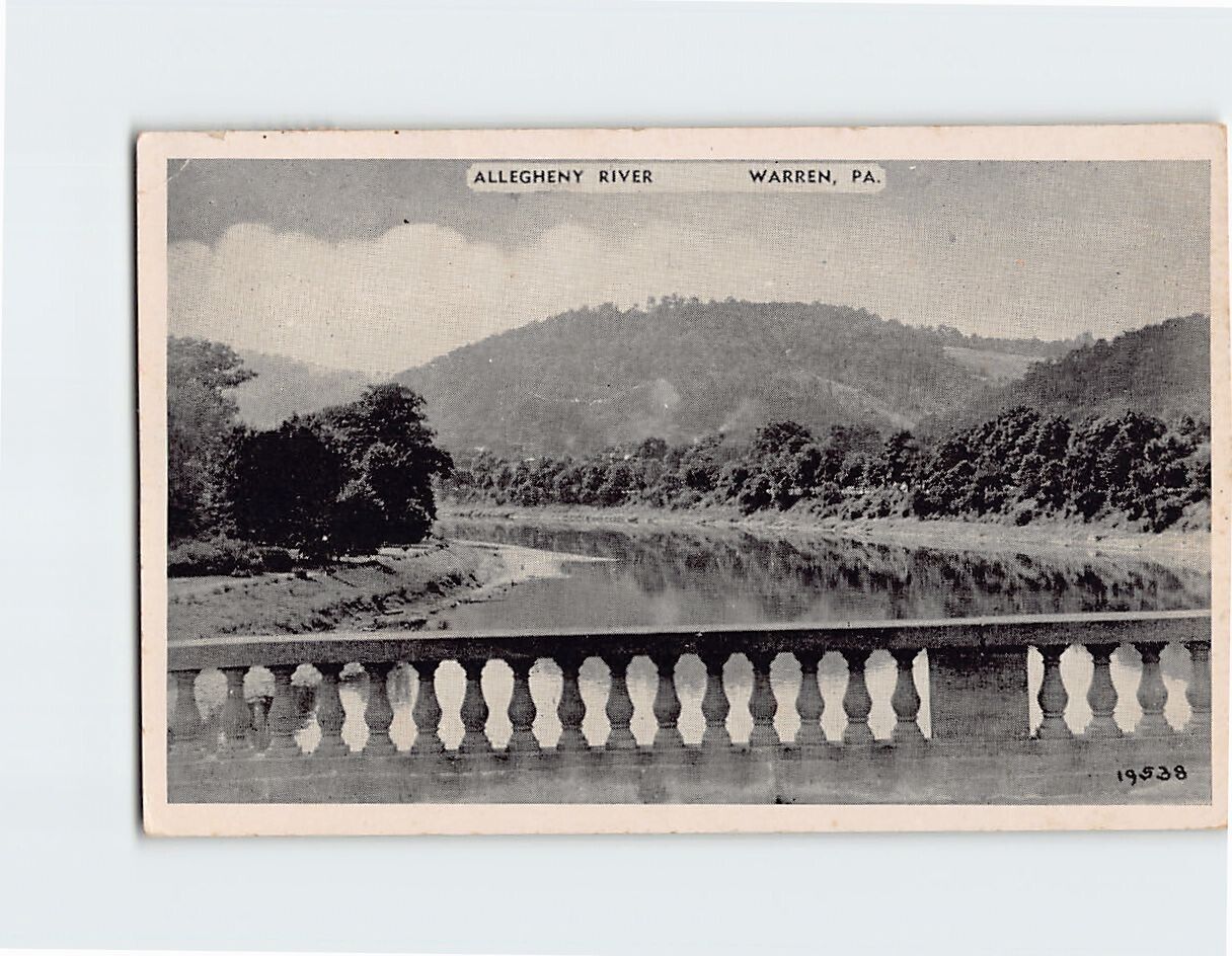 Postcard Allegheny River Warren Pennsylvania USA