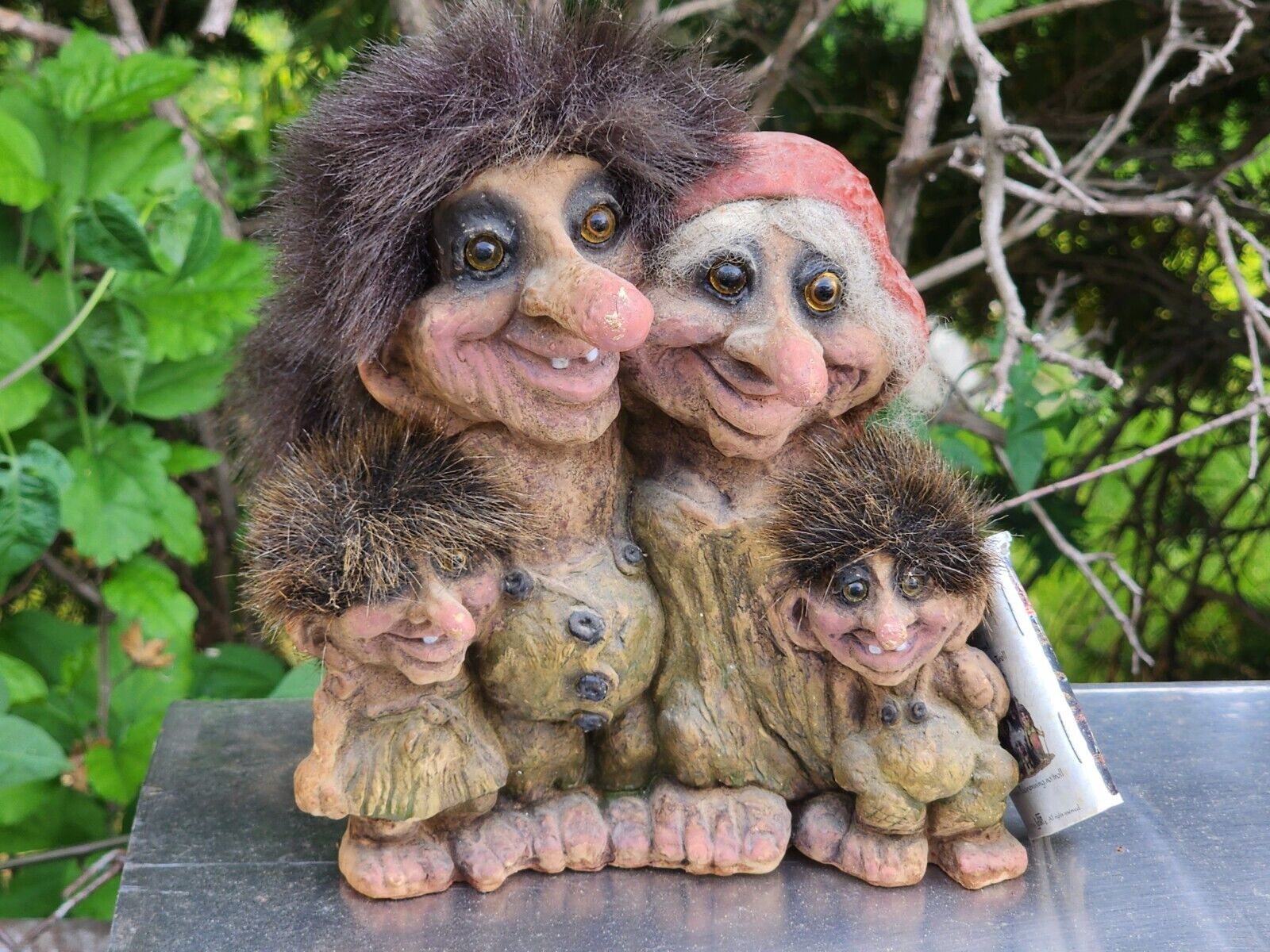 Vintage NyForm Trolls #268 Handcrafted Troll Family Original Tag Norway 1990s