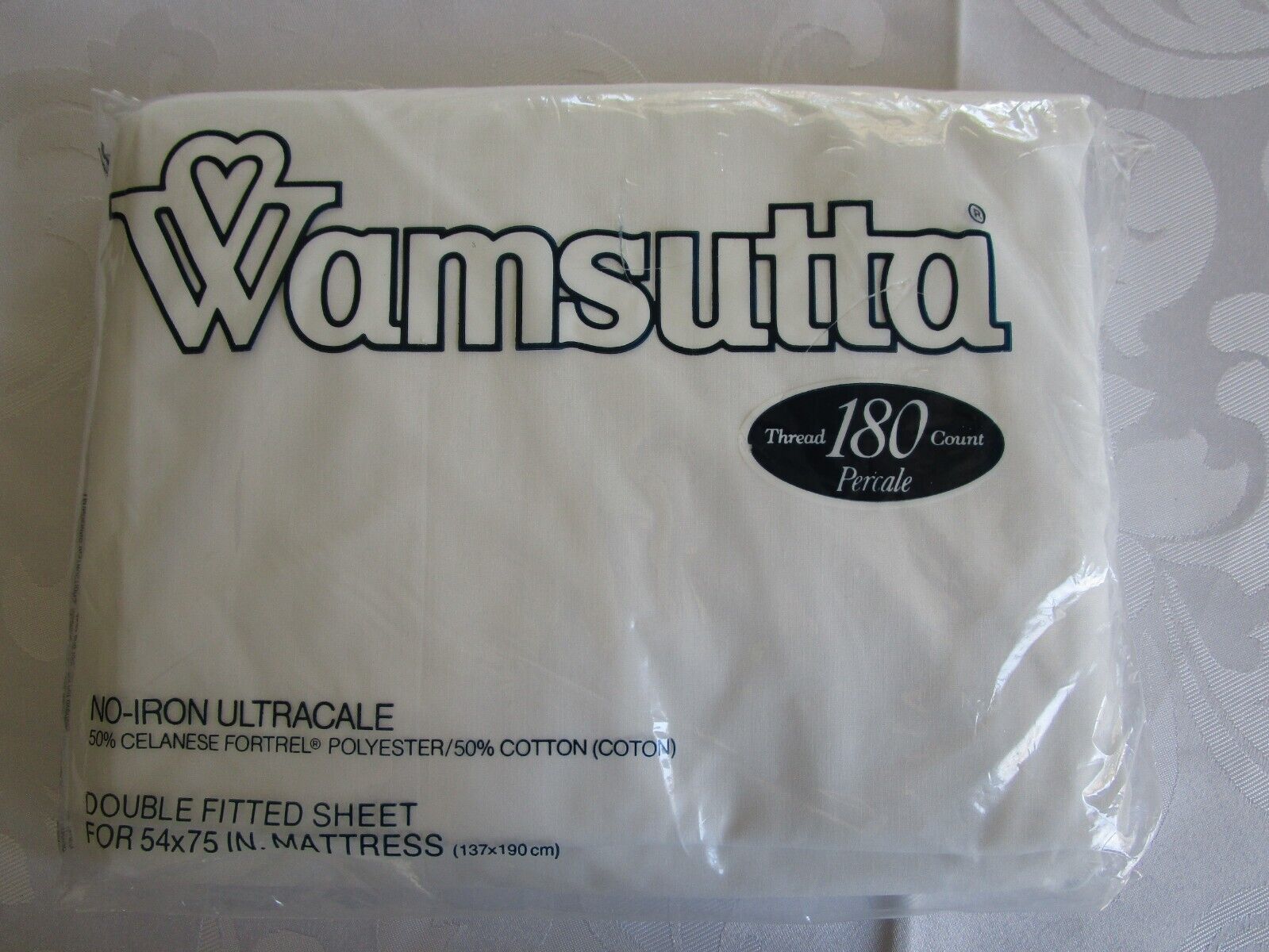 Wamsutta Ultracale WHITE Fitted Sheets Double Full Vintage New Sealed