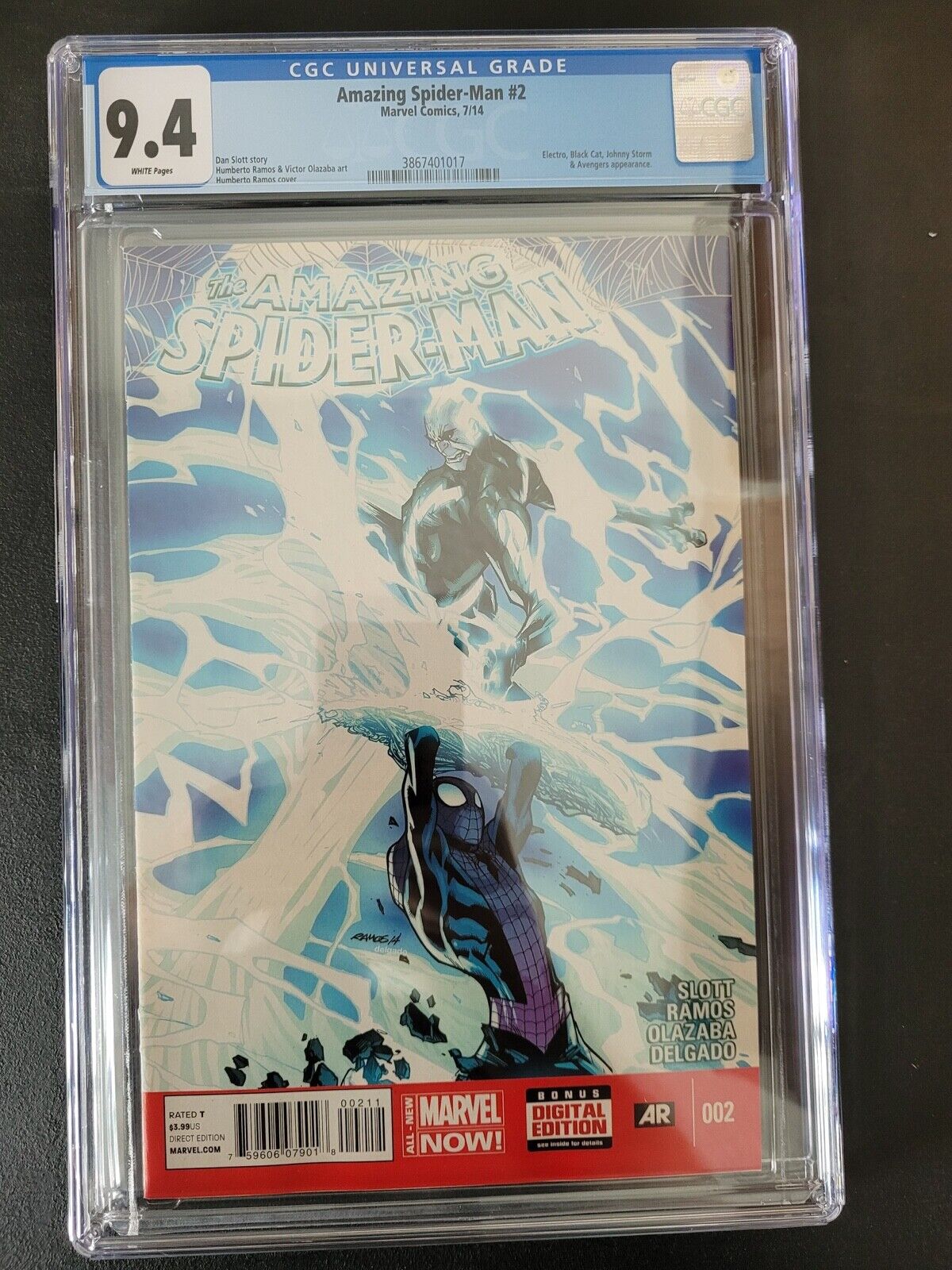 AMAZING SPIDER-MAN #2 CGC 9.4 GRADED 2014 CAMEO APPEARANCE OF CINDY MOON