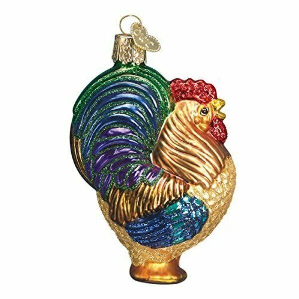 Old World Christmas 16006 Glass Blown Rooster Ornament