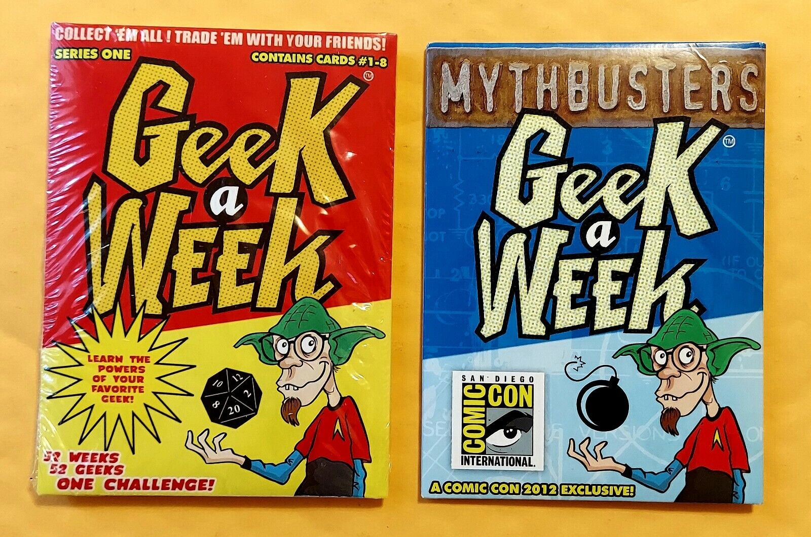 MYTHBUSTERS SET Geek A Week Cards SEALED Series 1 (2011) & OPEN Series 2 (2012) 