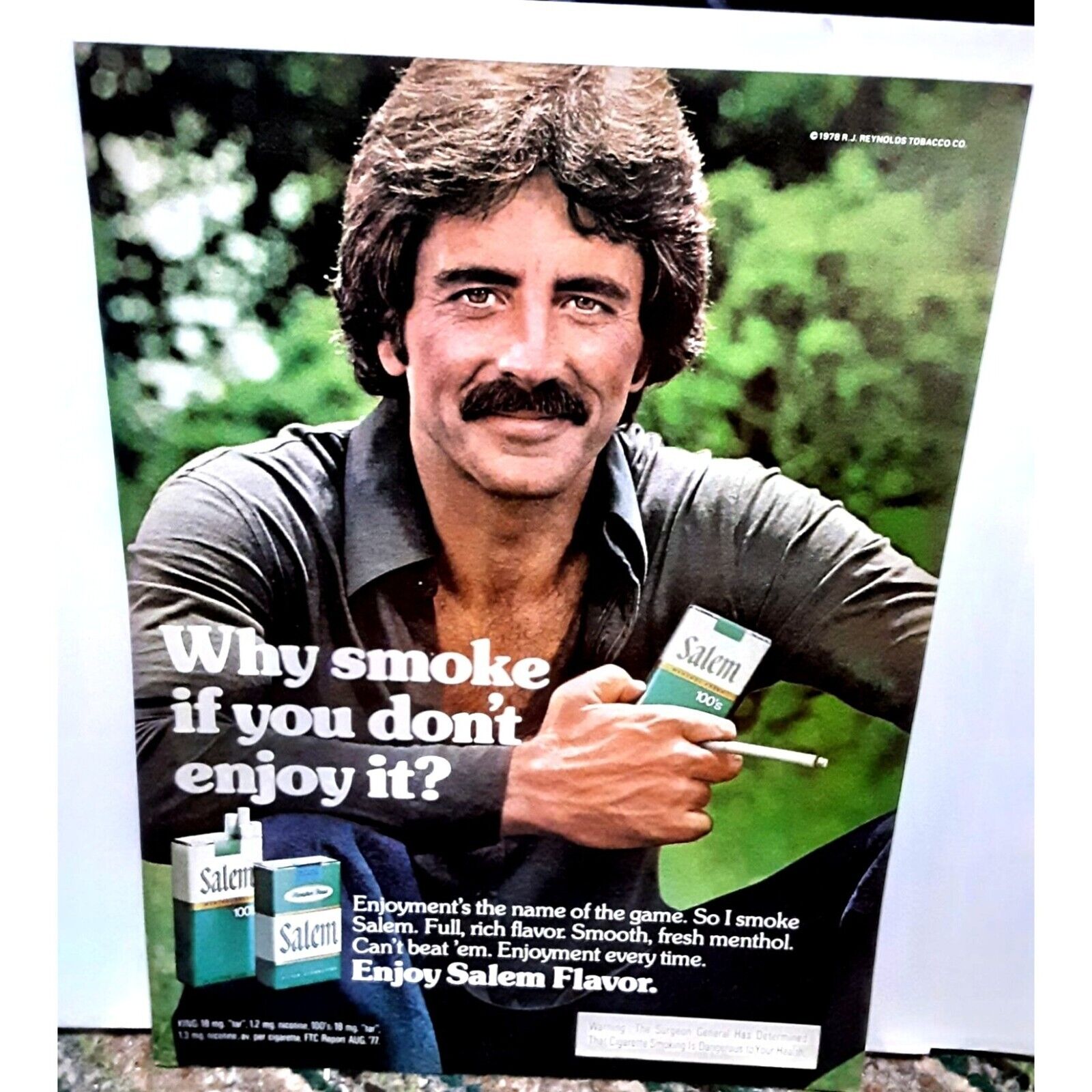1978 Salem Cigarette Original Print Ad Vintage