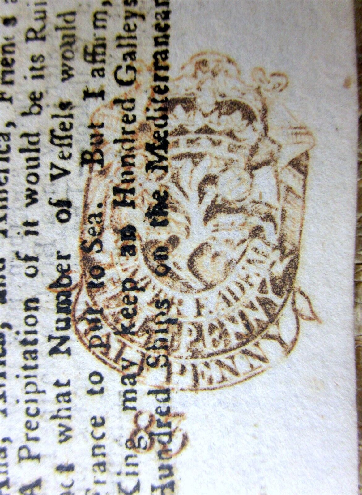 1757 London ENGLAND newspaper with a RED HALFPENNY TAX STAMP London Chronicle
